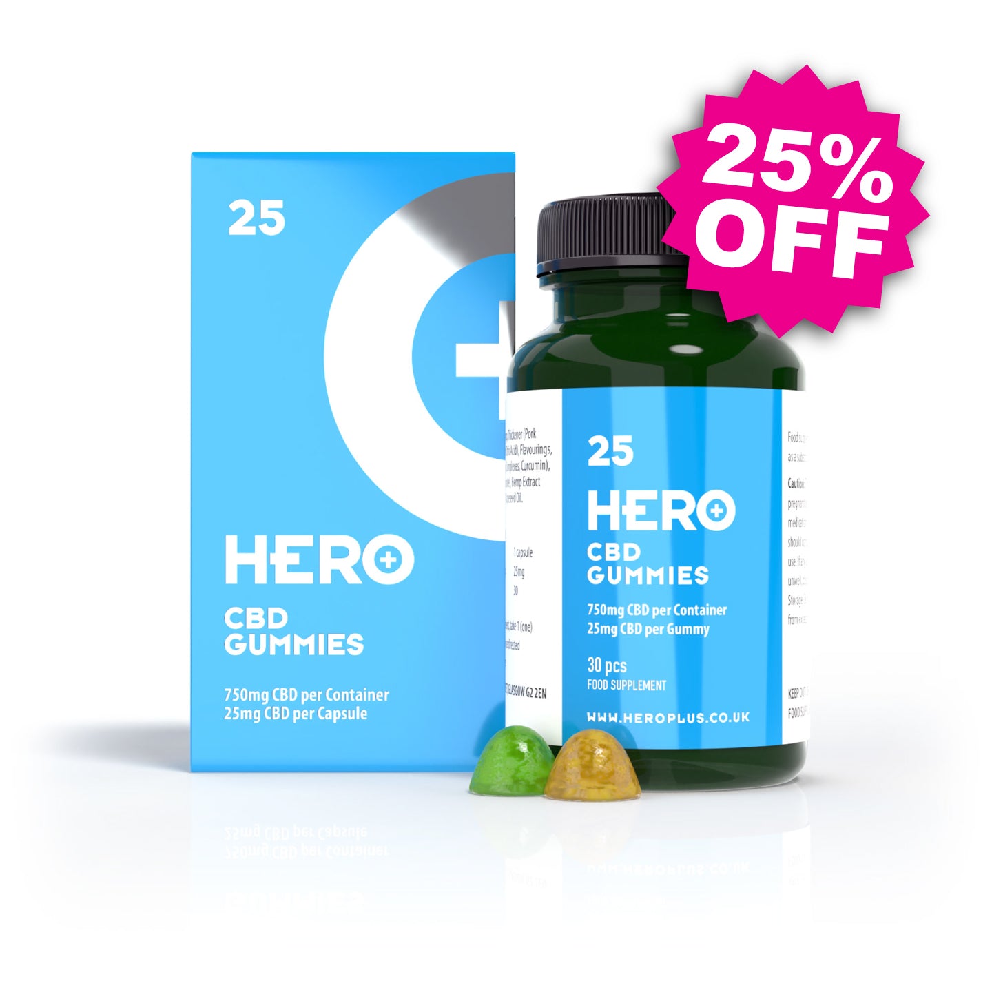 HERO + CBD Gummies (30x 25mg)