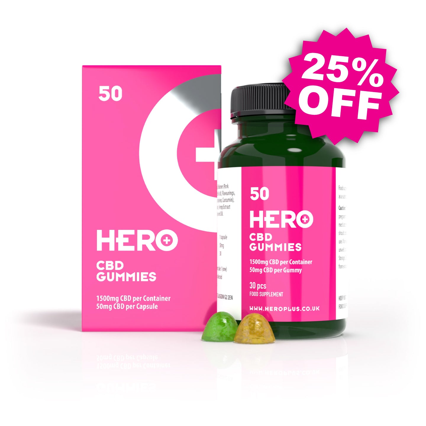 HERO + CBD Gummies (30x 50mg)