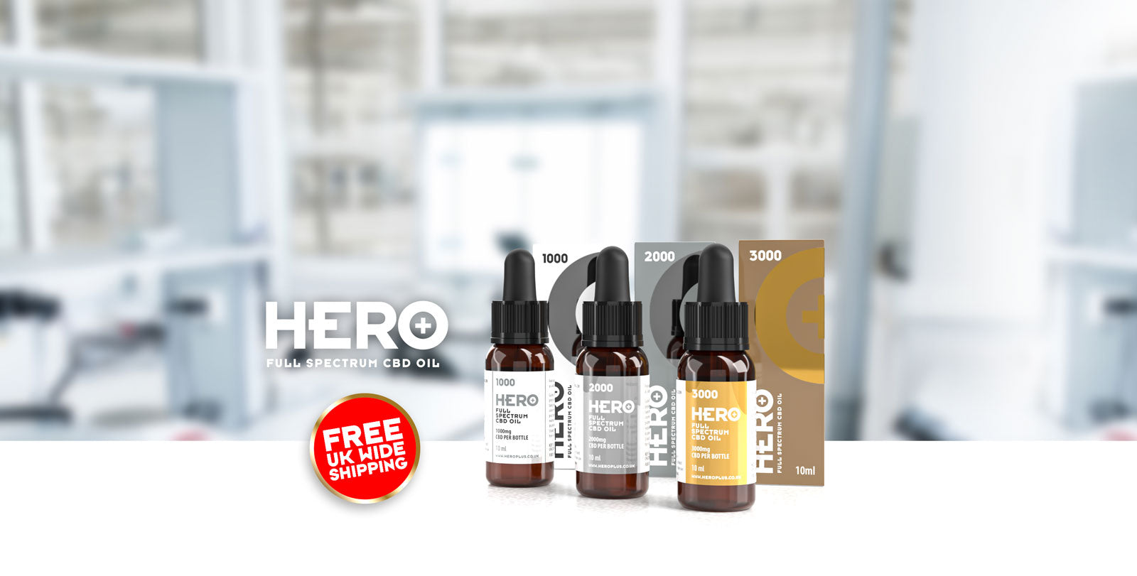 Hero Plus CBD, the UK's Premiere CBD Specialists, Free Delivery to the UK