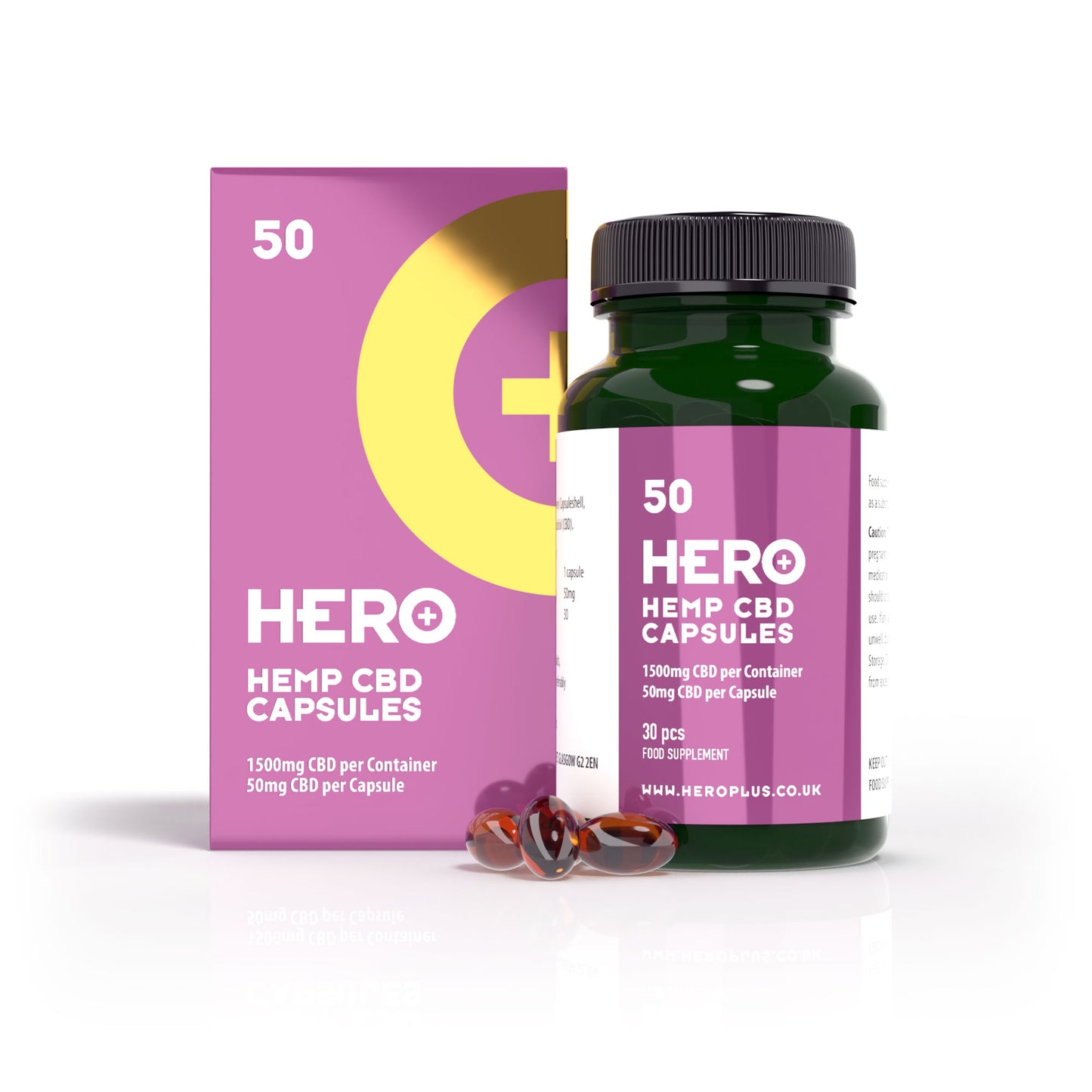 HERO + CBD Capsules (30x 50mg)